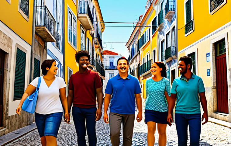 애니메이션 기획과 문화 차이를 반영한 기획법 - Lisbon Neighborhood Animation Still**

"A group of fully clothed, diverse friends are laughing in a ...